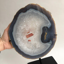 Ladda upp bild till gallerivisning, Agatskiva på stativ