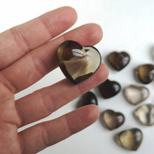 Load image into Gallery viewer, Clear and Smokey Quartz Heart