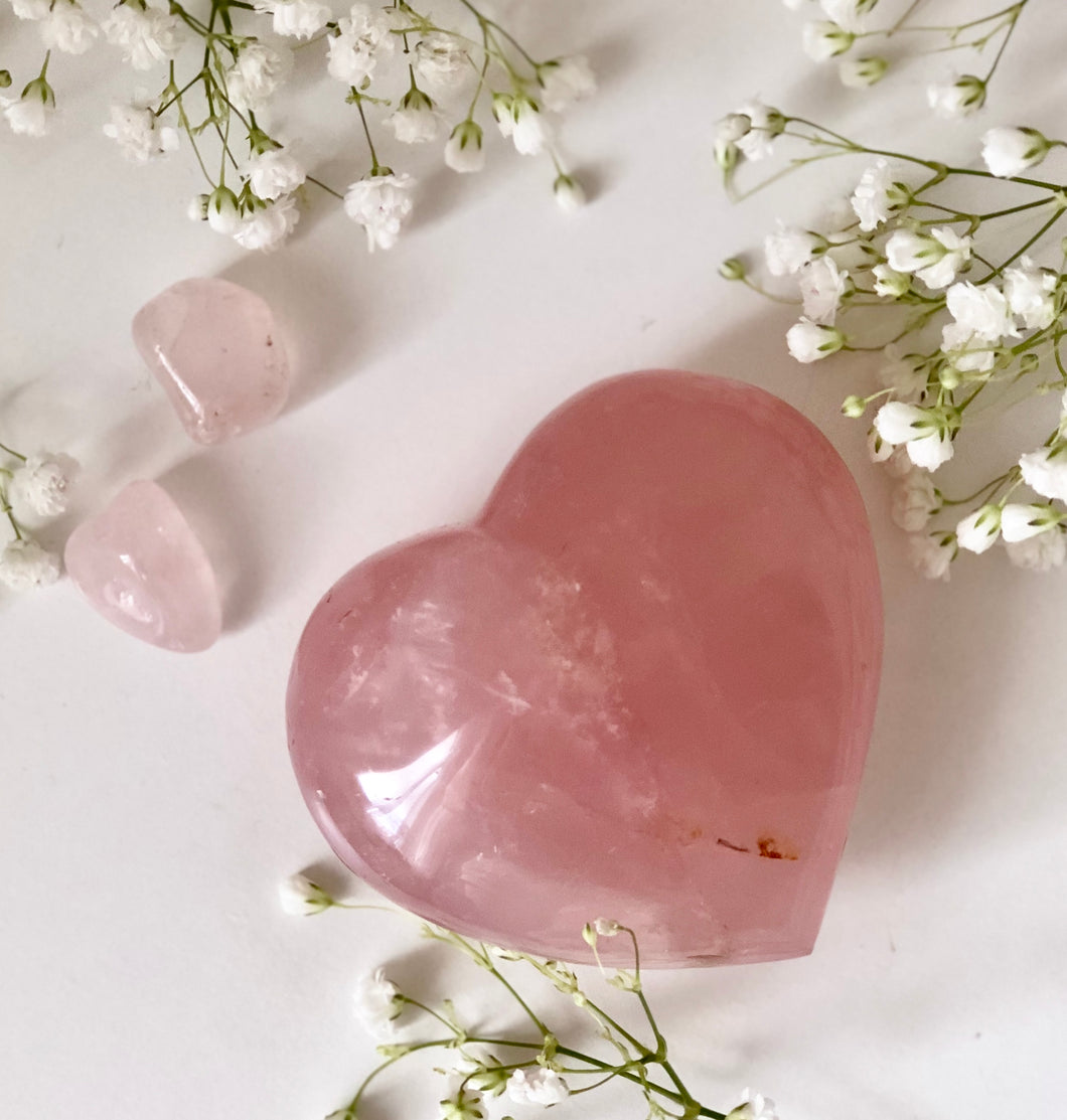 Rose quartz Heart Large