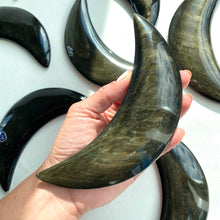 Ladda upp bild till gallerivisning, Gyllene glans Obsidian Måne