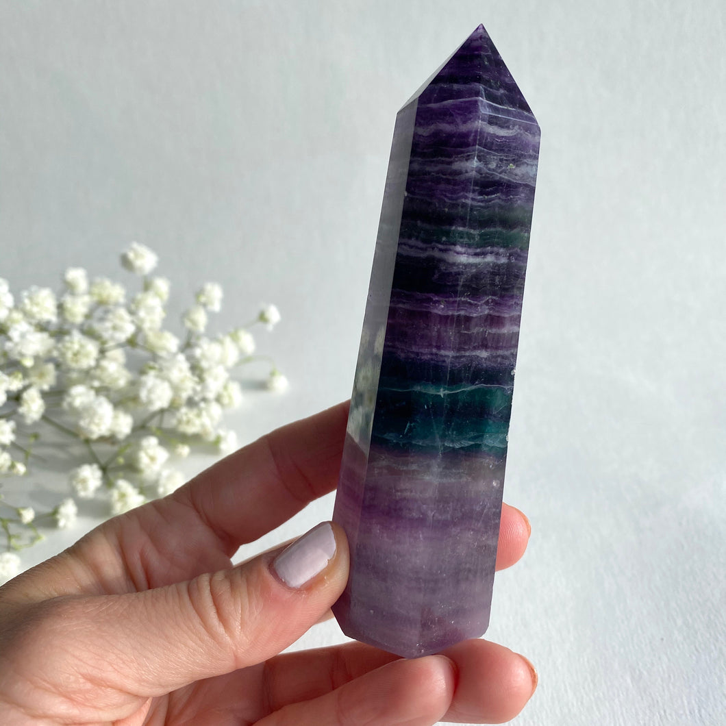 Purple Fluorite Crystal Point #5