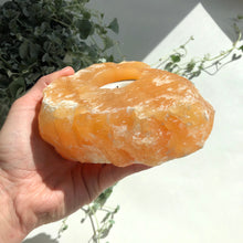 Load image into Gallery viewer, Orange Calcite Candle Holder