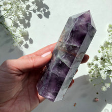 Load image into Gallery viewer, Purple Fluorite Crystal Point Large