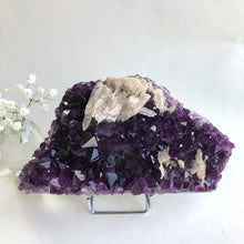 Load image into Gallery viewer, Amethyst Cluster XL, on a stand