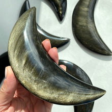 Ladda upp bild till gallerivisning, Gyllene glans Obsidian Måne