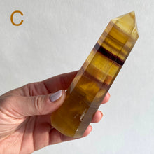 Load image into Gallery viewer, Yellow Fluorite Crystal Point 12 cm