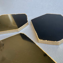 Ladda upp bild till gallerivisning, Svart Obsidian-underlägg, Golden Edge