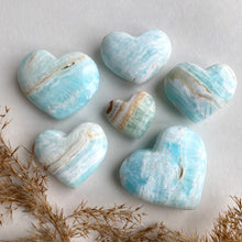 Load image into Gallery viewer, Caribbean Blue Calcite Heart, bicolour