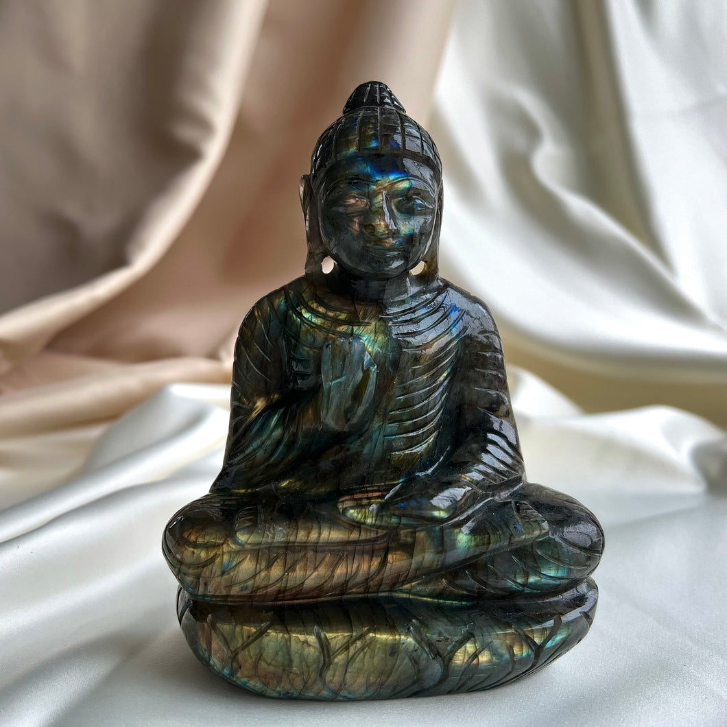 Labradorite Buddha, Large