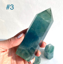 Load image into Gallery viewer, Blue Fluorite Crystal Points, 10-11 cm