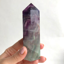 Load image into Gallery viewer, Purple Fluorite Crystal Point Large