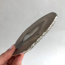 Ladda upp bild till gallerivisning, Agatskiva Silverkant