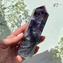 Load image into Gallery viewer, Purple Fluorite Crystal Point Large
