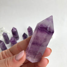 Load image into Gallery viewer, Purple Fluorite Crystal Point, small
