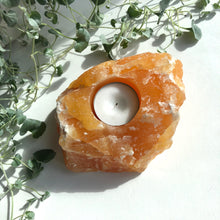 Load image into Gallery viewer, Orange Calcite Candle Holder