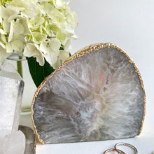 Load image into Gallery viewer, Agate Candle Holder, Gold #3