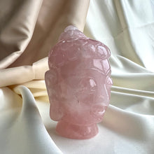 Ladda upp bild till gallerivisning, Buddha-huvud i rosenkvarts