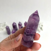 Load image into Gallery viewer, Purple Fluorite Crystal Point, small