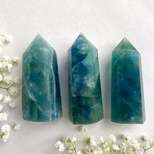 Load image into Gallery viewer, Blue Fluorite Crystal Points, 10-11 cm