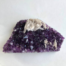 Load image into Gallery viewer, Amethyst Cluster XL, on a stand