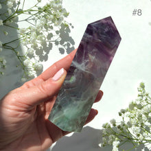 Load image into Gallery viewer, Purple Fluorite Crystal Point Large