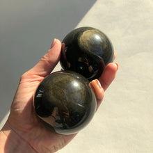 Ladda upp bild till gallerivisning, Gyllene glans Obsidian sfär
