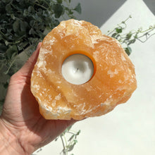 Load image into Gallery viewer, Orange Calcite Candle Holder