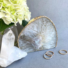 Load image into Gallery viewer, Agate Candle Holder, Gold #3