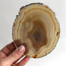 Ladda upp bild till gallerivisning, Agatskiva Silverkant