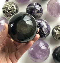 Ladda upp bild till gallerivisning, Gyllene glans Obsidian sfär