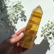 Load image into Gallery viewer, Yellow Fluorite Crystal Point 12 cm