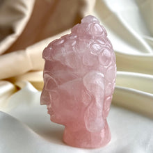 Ladda upp bild till gallerivisning, Buddha-huvud i rosenkvarts