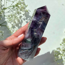 Load image into Gallery viewer, Purple Fluorite Crystal Point Large