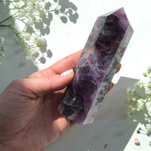 Load image into Gallery viewer, Purple Fluorite Crystal Point Large