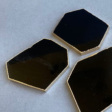 Ladda upp bild till gallerivisning, Svart Obsidian-underlägg, Golden Edge