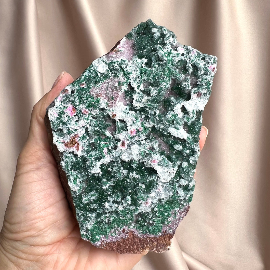 Malachite and Coboltcalcite Druzy