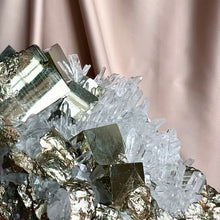 Load image into Gallery viewer, Pyrite on Quartz Cluster
