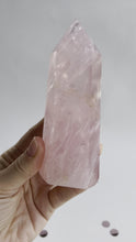 Load and play video in Gallery viewer, Rose Quartz Crystal Point #21
