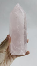 Load and play video in Gallery viewer, Rose Quartz Crystal Point #23
