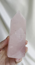 Load and play video in Gallery viewer, Rose Quartz Crystal Point #17
