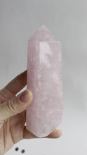 Load and play video in Gallery viewer, Rose Quartz Crystal Point #18
