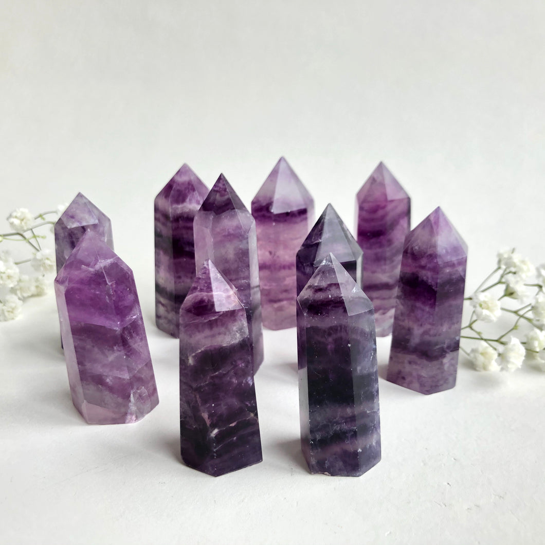 Purple Fluorite Crystal Point, small