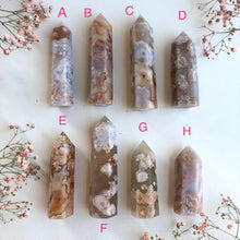 Load image into Gallery viewer, Flower Agate Crystal Point, 8-10 cm
