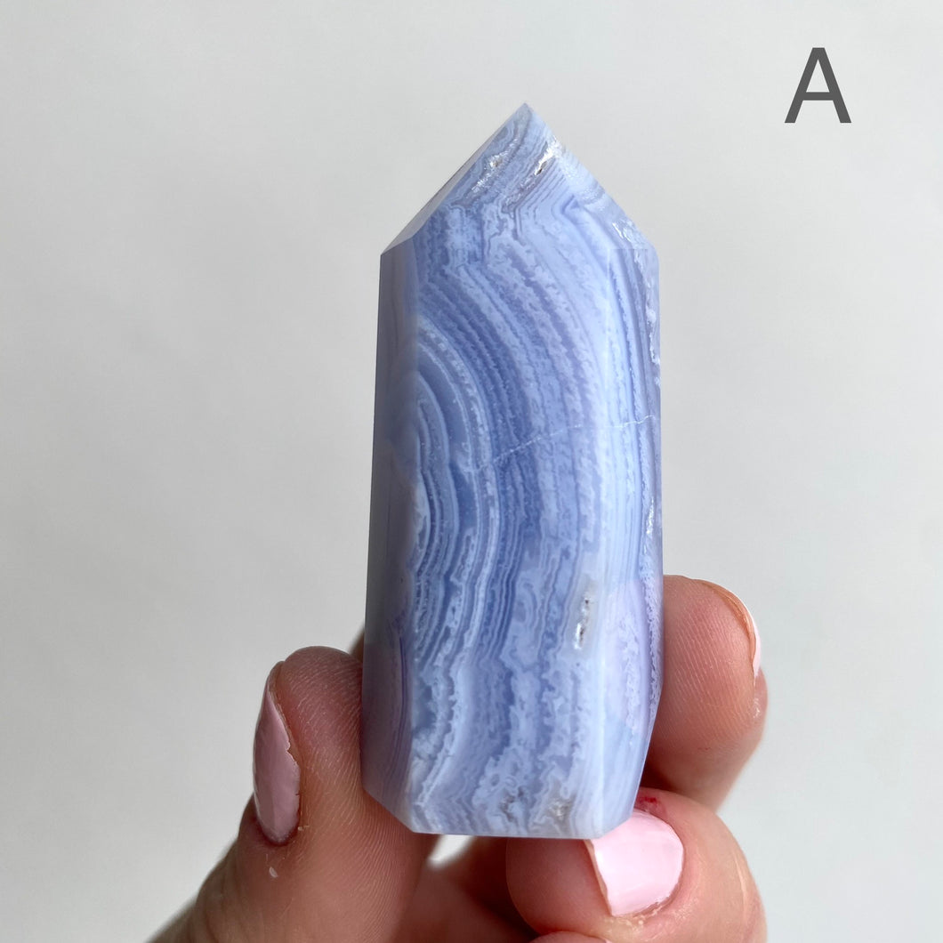 Blue Lace Agate Crystal Point