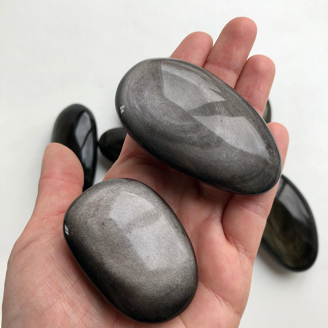 Silver Sheen Obsidian Jumbo Stone