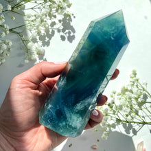 Load image into Gallery viewer, Blue Fluorite Crystal Points, 10-11 cm
