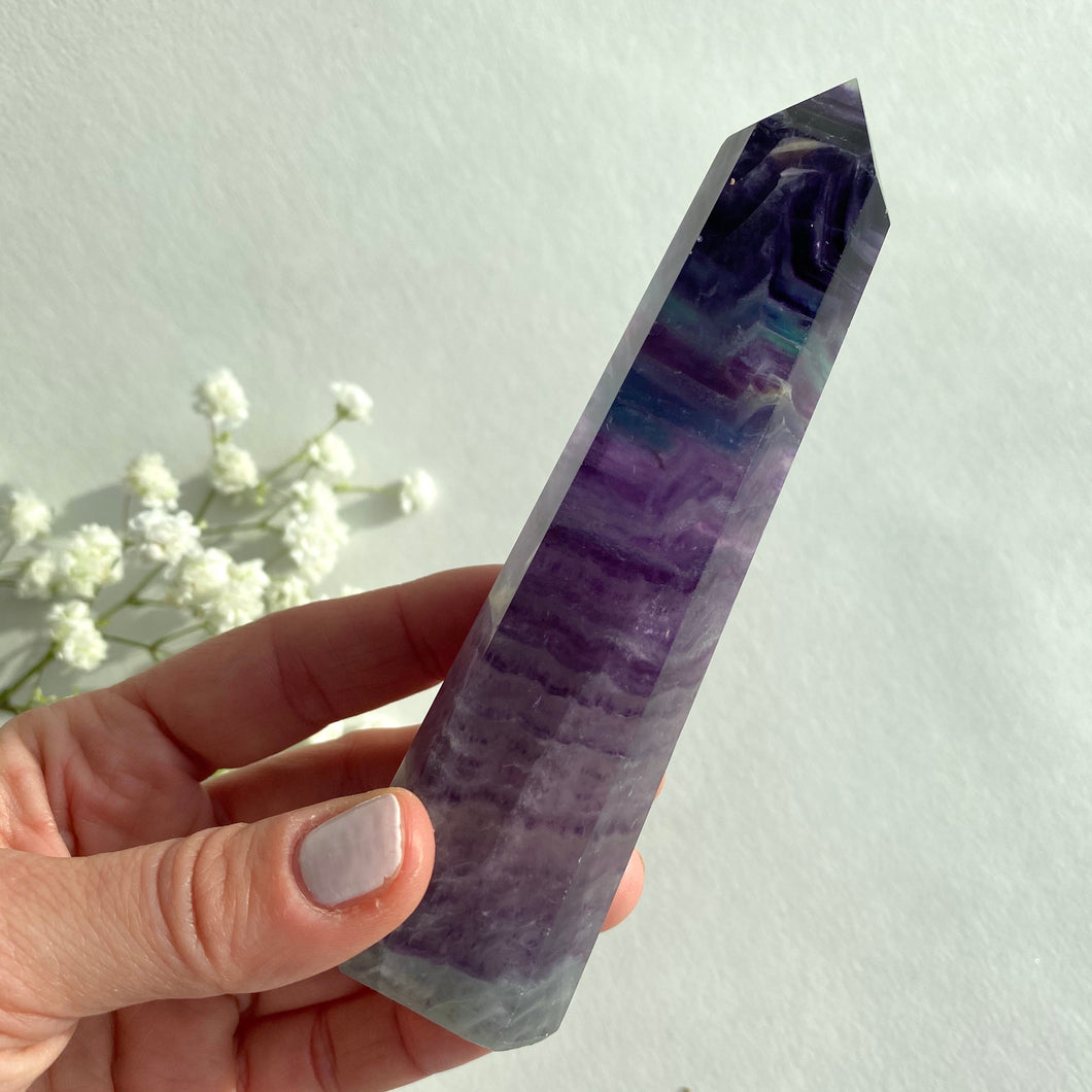 Purple Fluorite Crystal Point #2