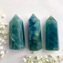 Load image into Gallery viewer, Blue Fluorite Crystal Points, 10-11 cm
