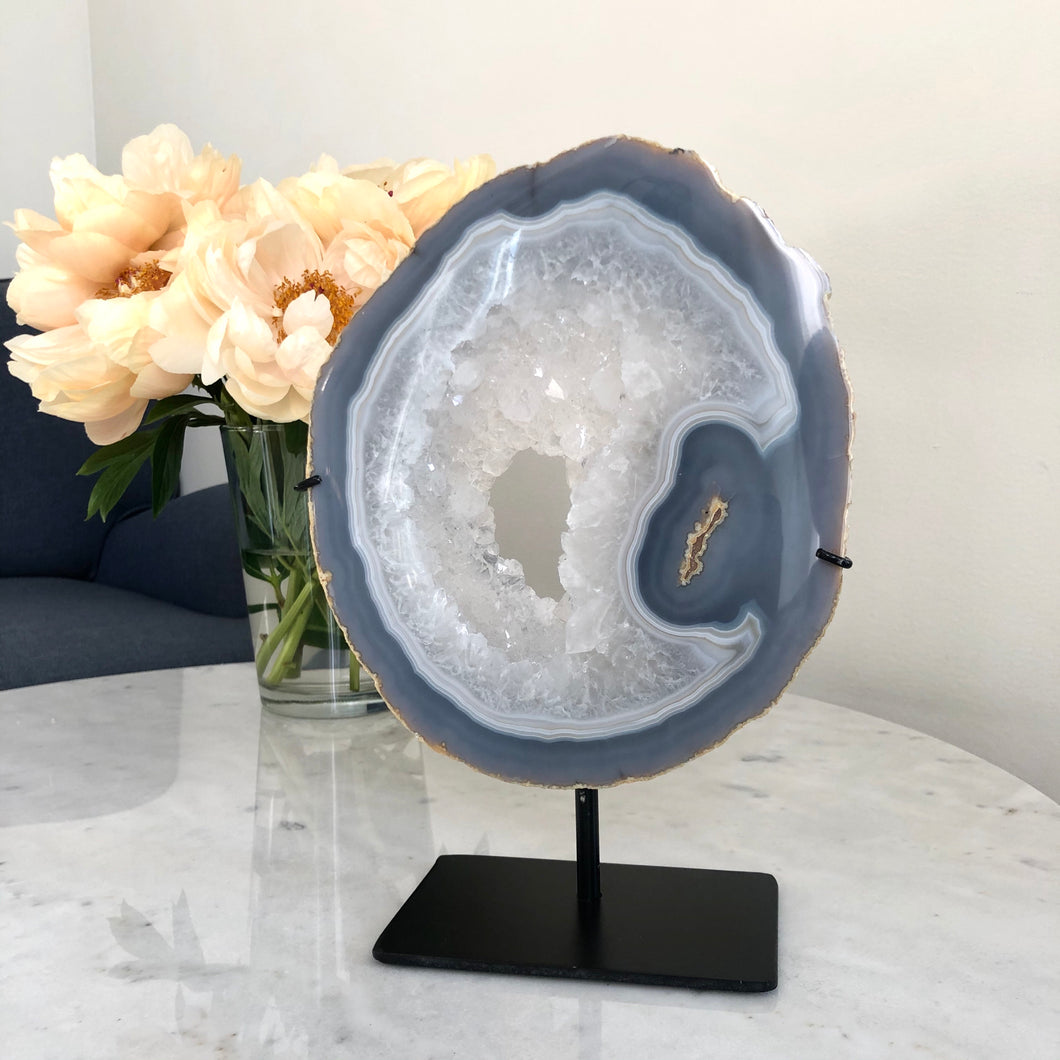 Agate Slice on a Stand