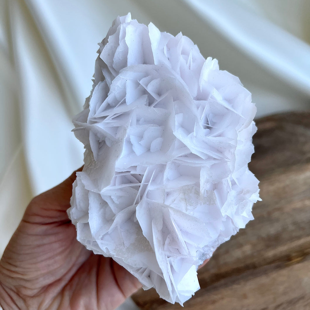 Petal-Bladed White Calcite Cluster #2